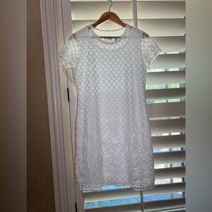 Isaac Mizrahi Gorgeous White Lace Dress